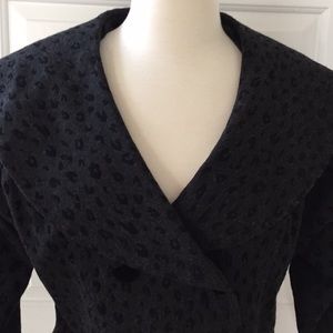 Vintage portrait collar cropped jacket